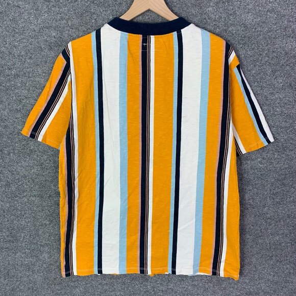 Vintage 90’s Guess T Shirt Mens Sz Medium Short Sleeves Logo Embroidered Striped - Picture 2 of 7